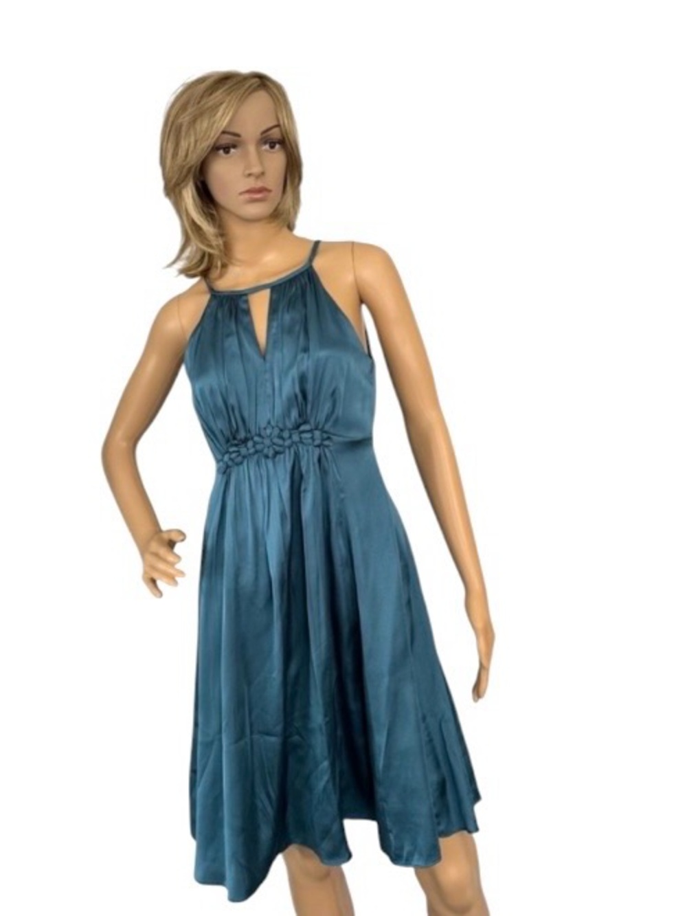 Ad:Hoc Women’s Teal Color Silky Dress Size Medium